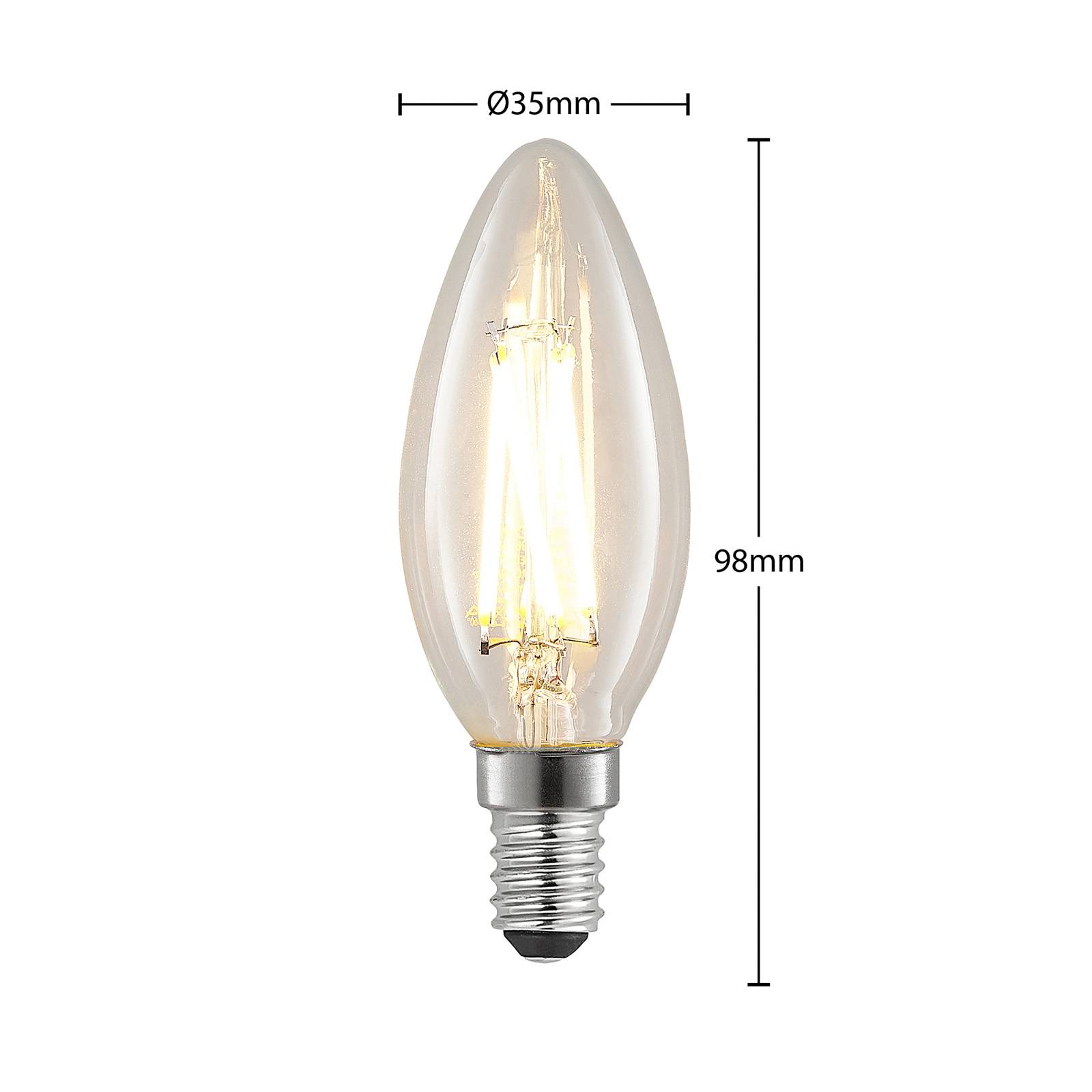 foto del prodotto arcchio lampadina led a filamenti, filamento, candela, e14, 4w, chiara