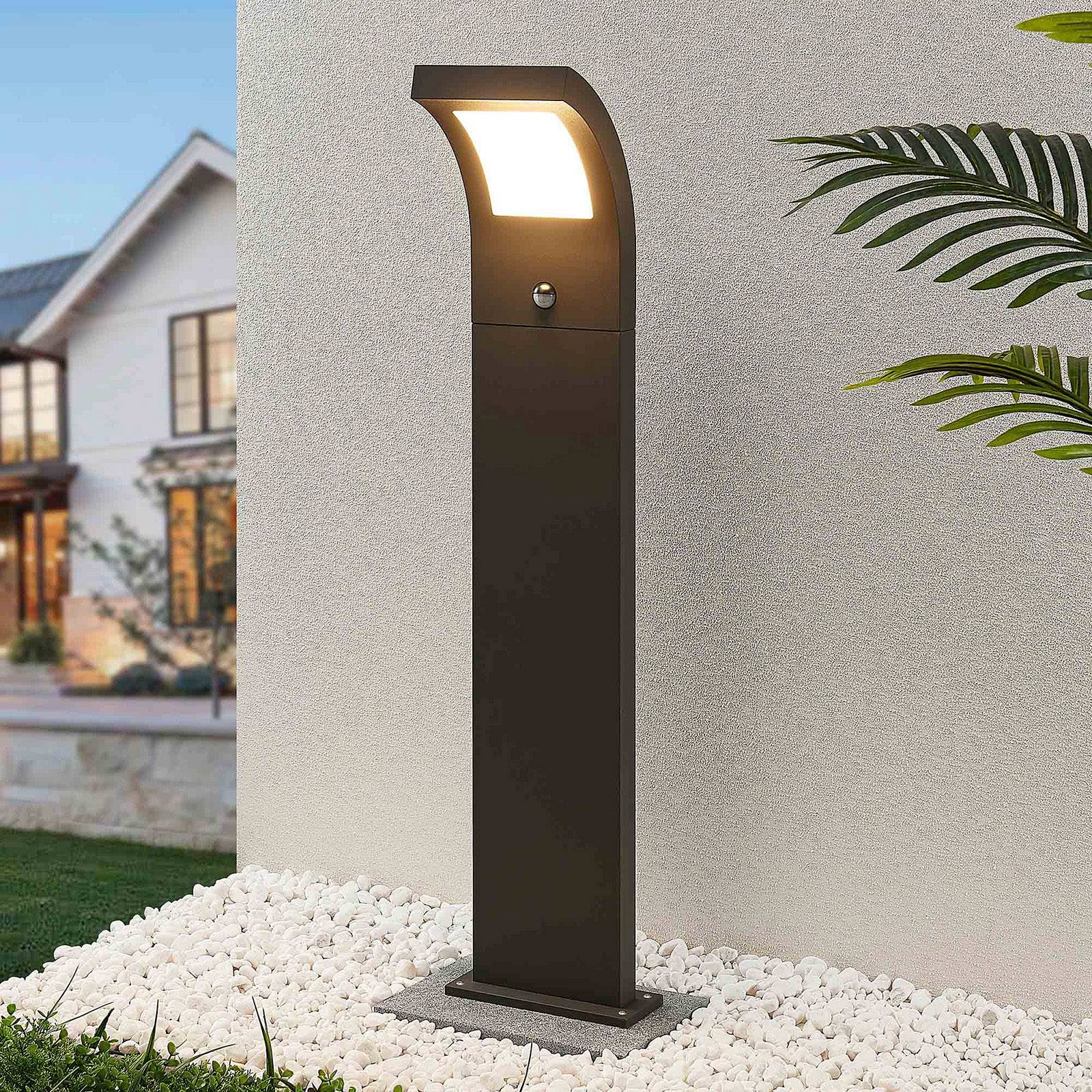 foto del prodotto arcchio lampione a led advik, 100 cm, antracite, sensore, ip54