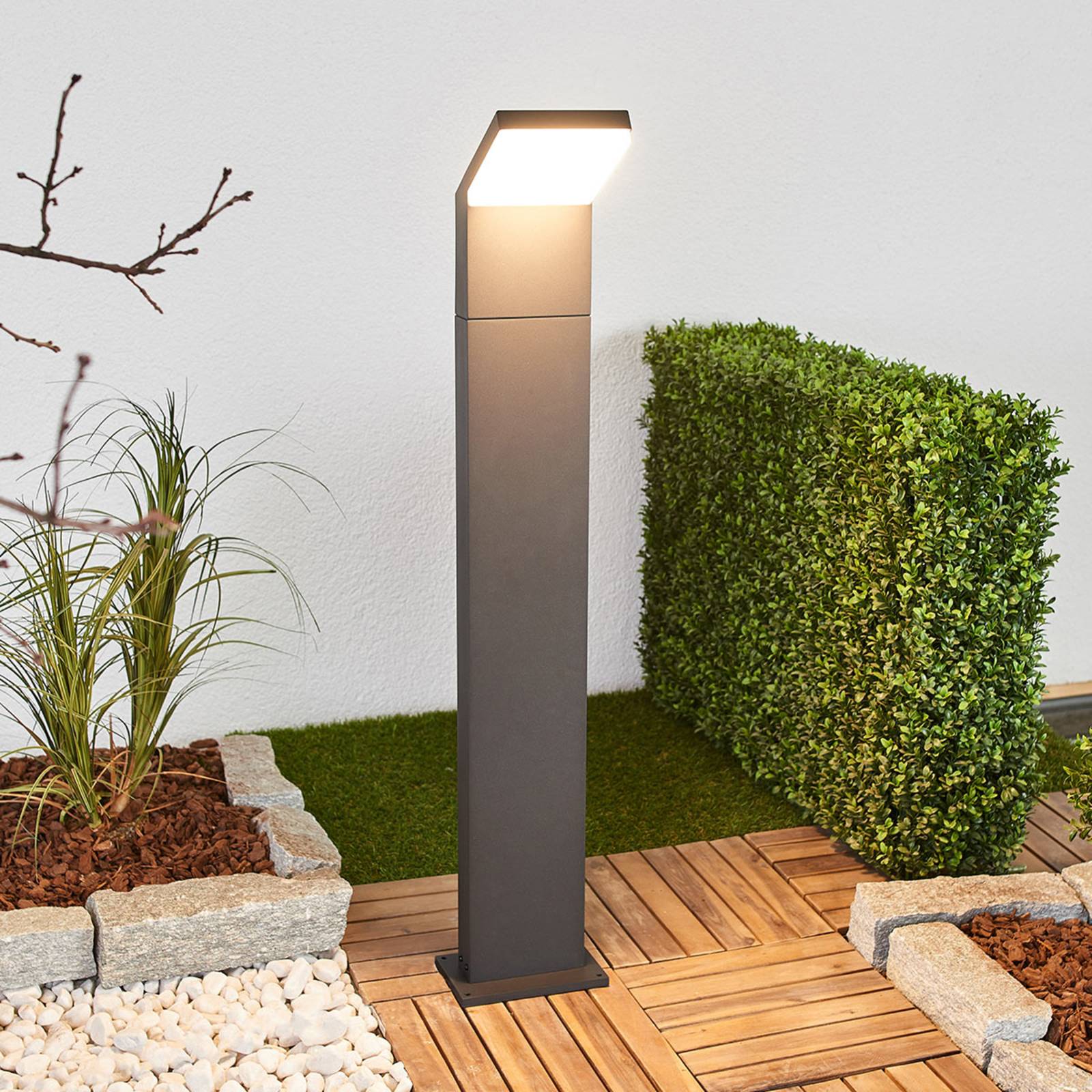 foto del prodotto arcchio lampione a led yolena, 100 cm, antracite, alluminio
