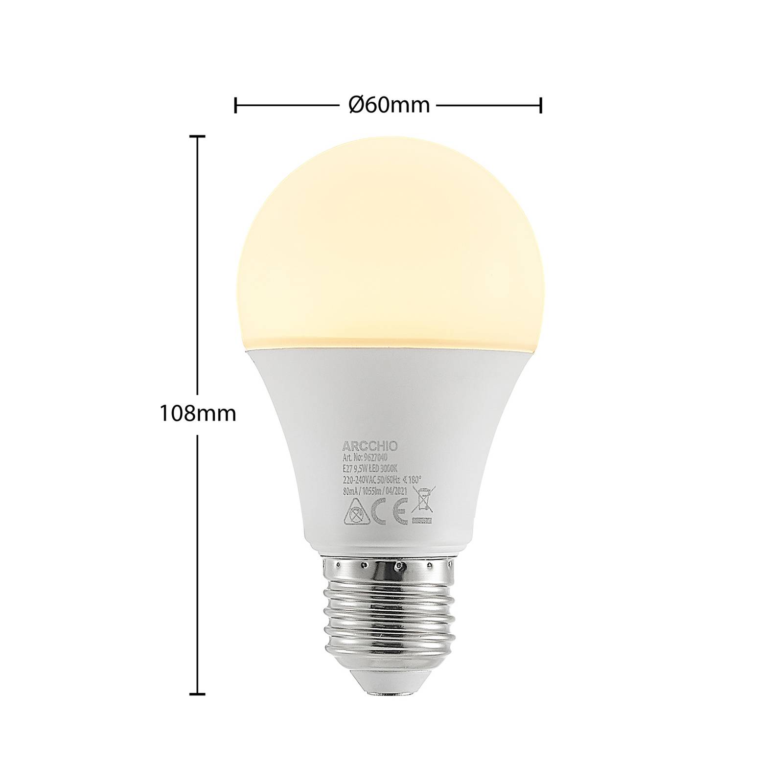foto del prodotto arcchio led e27 9,5w led lampe da plastica