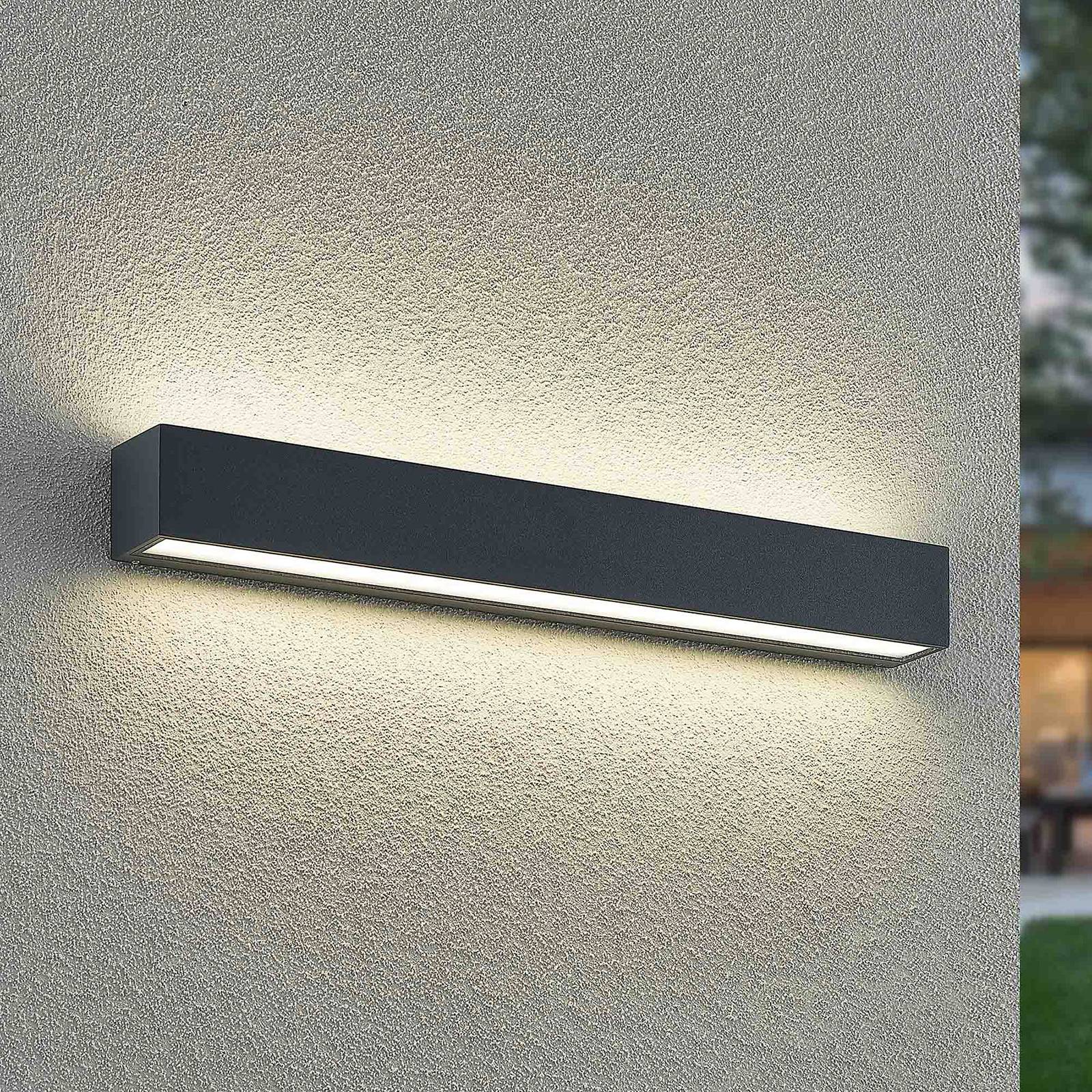 foto del prodotto arcchio lucande applique a led lengo, 50 cm, antracite, su gi , cct