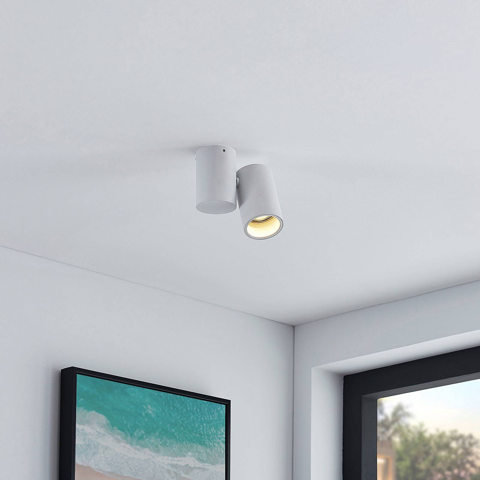 foto del prodotto arcchio plafoniera gesina, 1 luce, bianco, alluminio, 11,6 cm