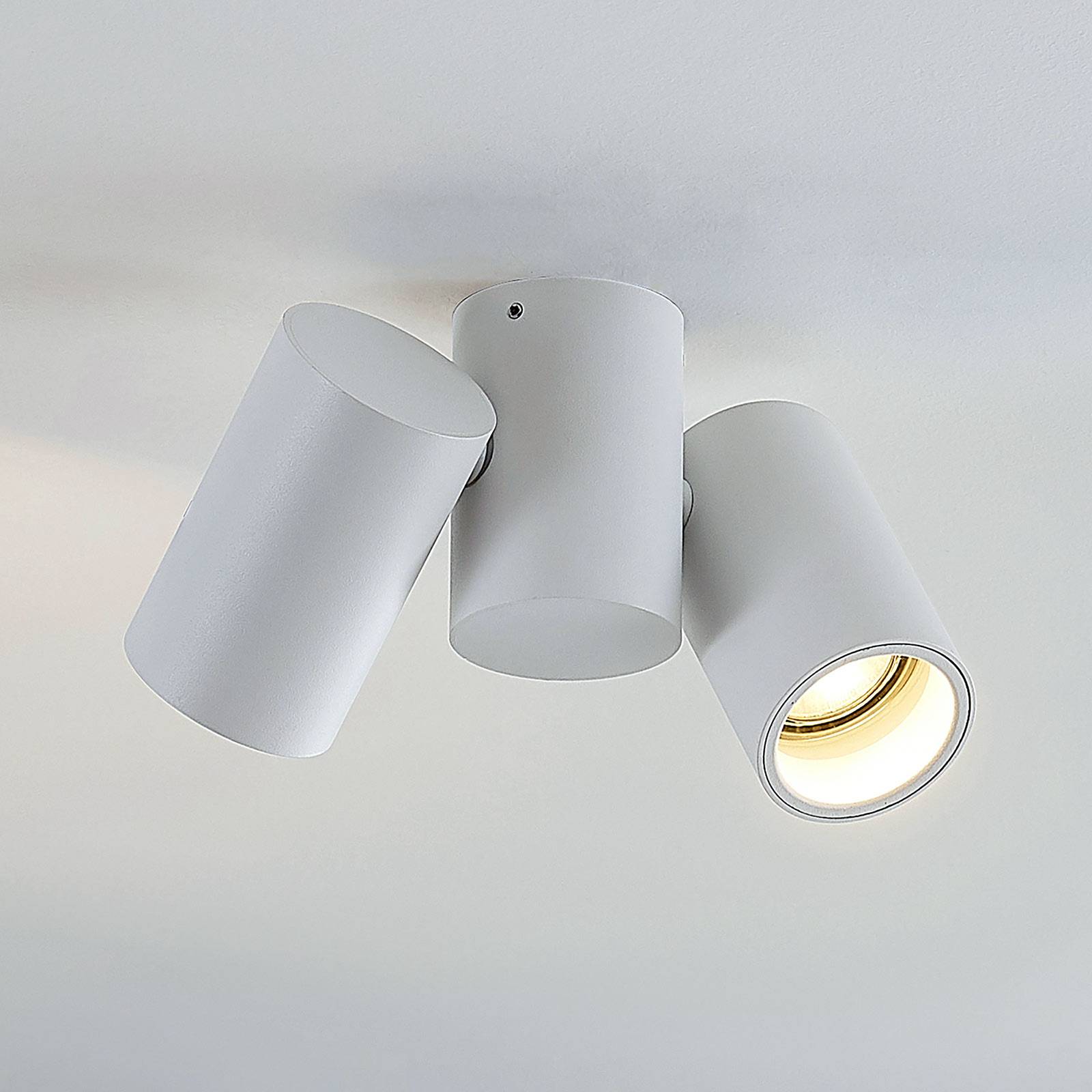 foto del prodotto arcchio plafoniera gesina, 2 luci, bianco, alluminio, 17,5 cm