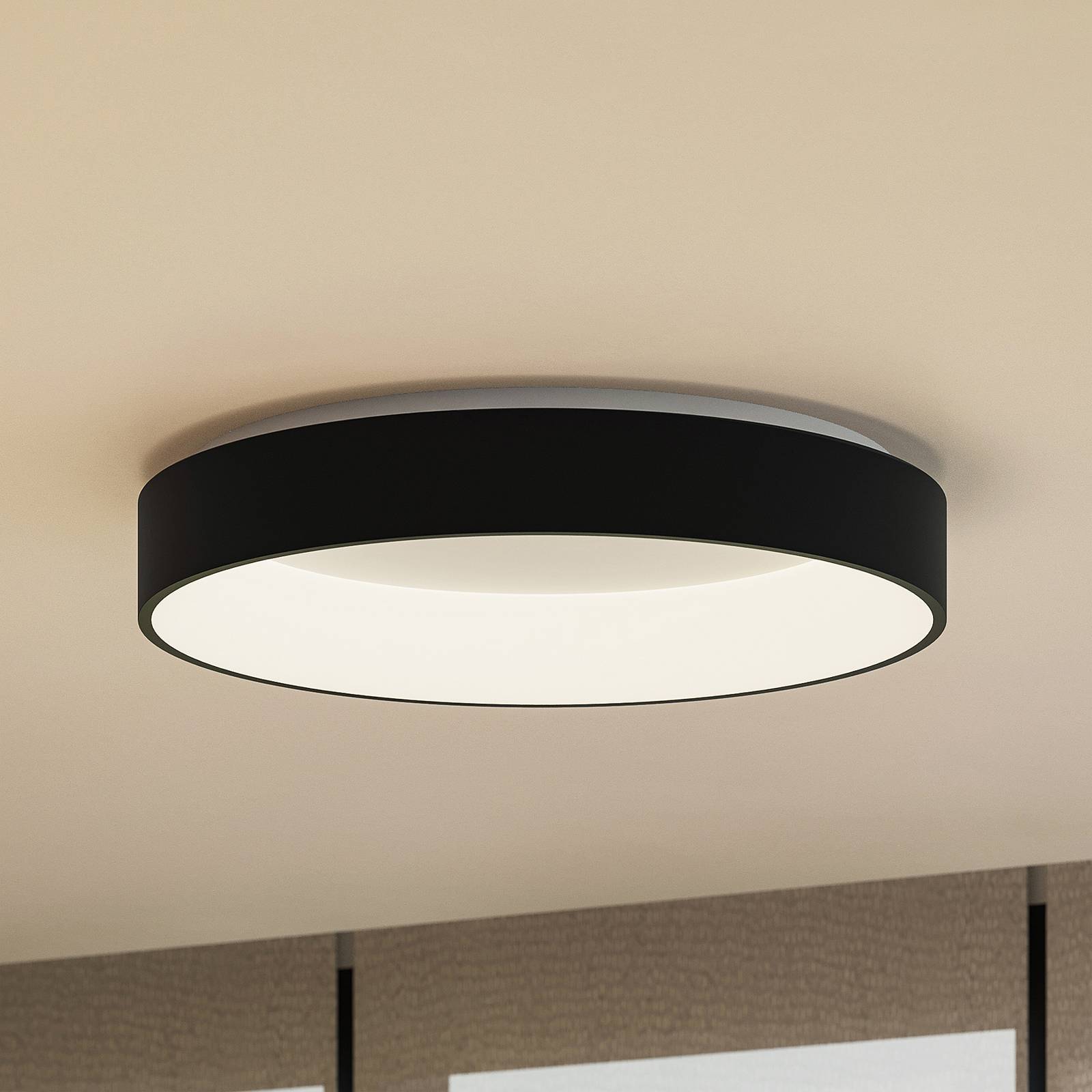 foto del prodotto arcchio plafoniera led aleksi, 60 cm, nero, metallo, cct