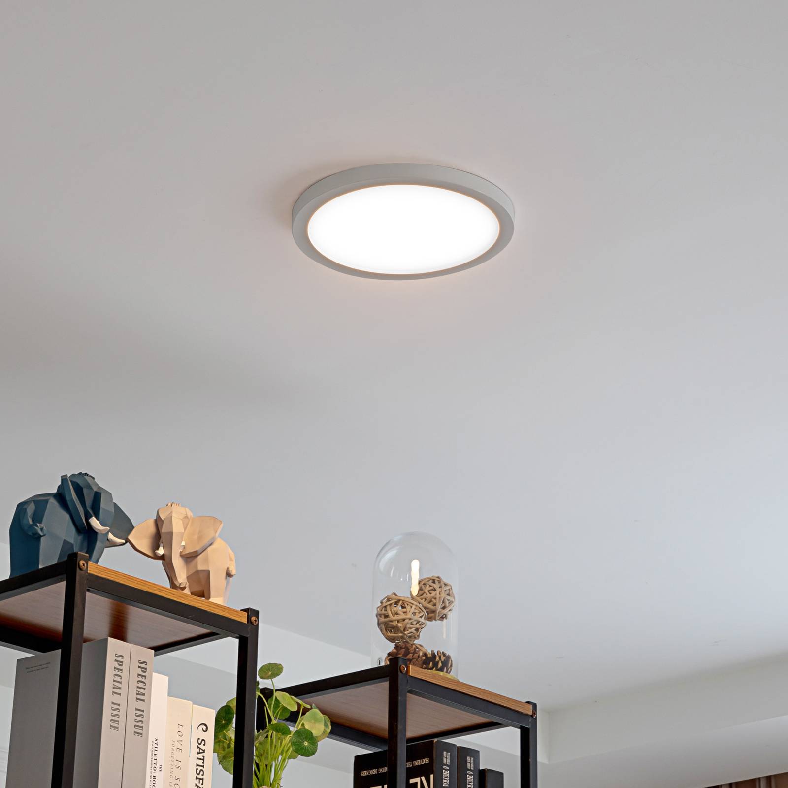 foto del prodotto arcchio plafoniera led solvie, bianca, rotonda, 30 cm
