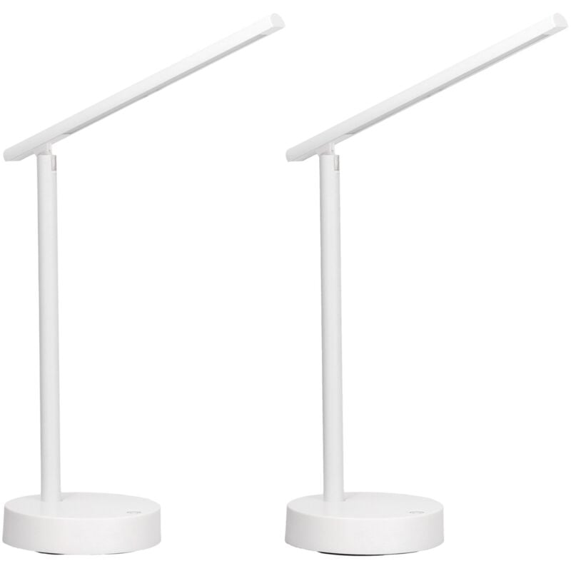 foto del prodotto archie 2uds l mpara flexo de escritorio led con bater a intensidad regulable con luz neutra. flexo aluminio blanco