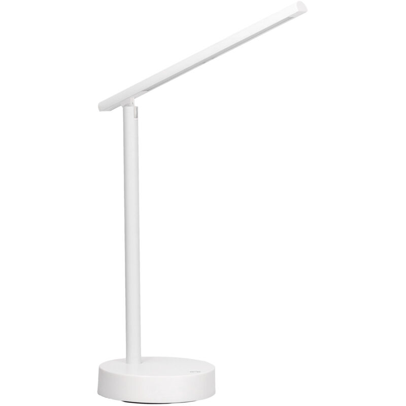 foto del prodotto archie l mpara flexo de escritorio led con bater a intensidad regulable con luz neutra 4000k. flexo de aluminio blanco