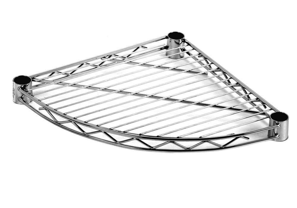 foto del prodotto archimede scaffale metallico ripiano triangolare stondato cm 46 x 46 cucina bagno garage cabina armadio