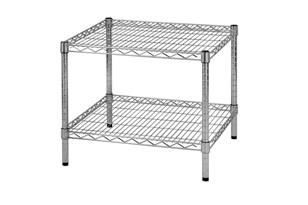 foto del prodotto archimede scaffale metallico scaffale 2 ripiani cm 61 x 61 x h. 50 cucina bagno garage cabina armadio