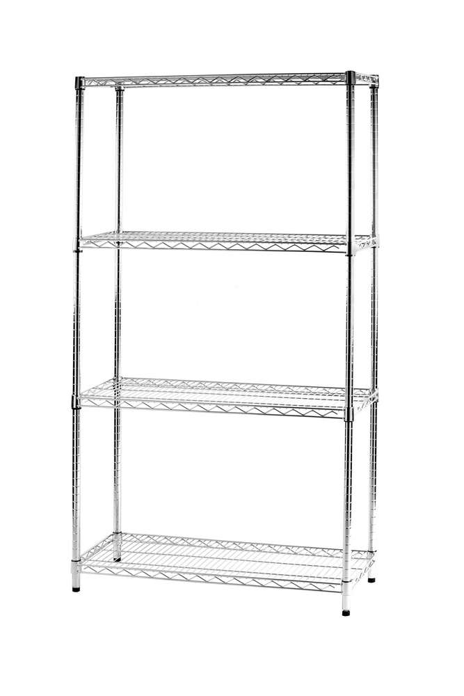 foto del prodotto archimede scaffale metallico scaffale 4 ripiani cm 36 x 91 x h. 168 cucina bagno garage cabina armadio