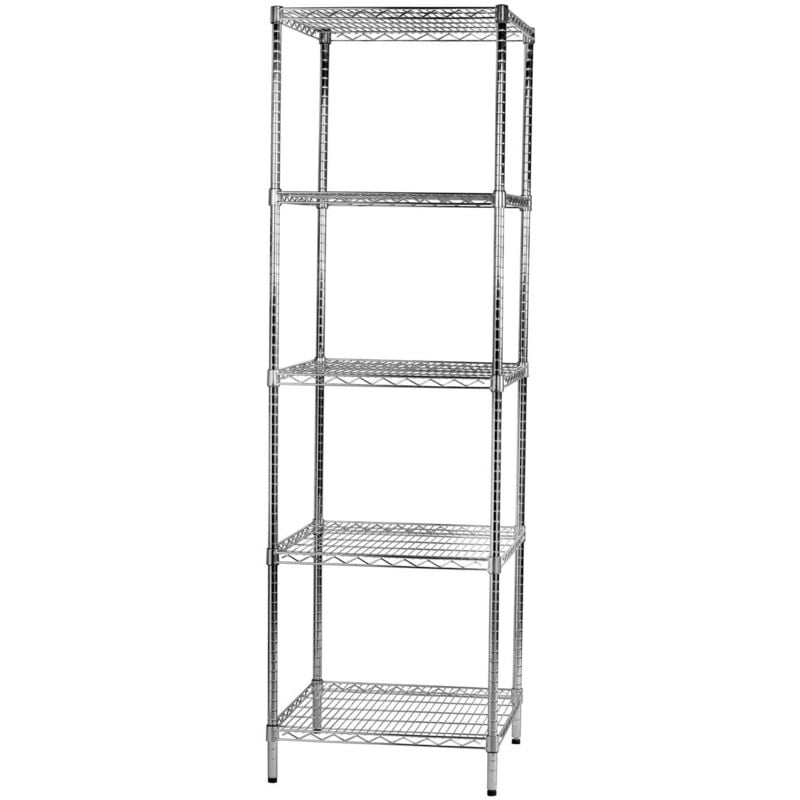 foto del prodotto archimede scaffale metallico scaffale 5 ripiani cm 61 x 61 x h. 200 cucina bagno garage cabina armadio