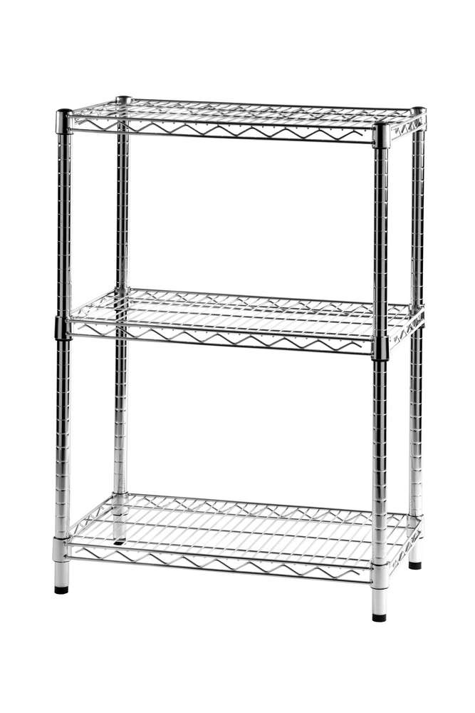 foto del prodotto archimede scaffale metallico scaffale robusto 3 ripiani cm 35 x 60 x h. 75 per uso esterno cucina bagno garage cabina armadio