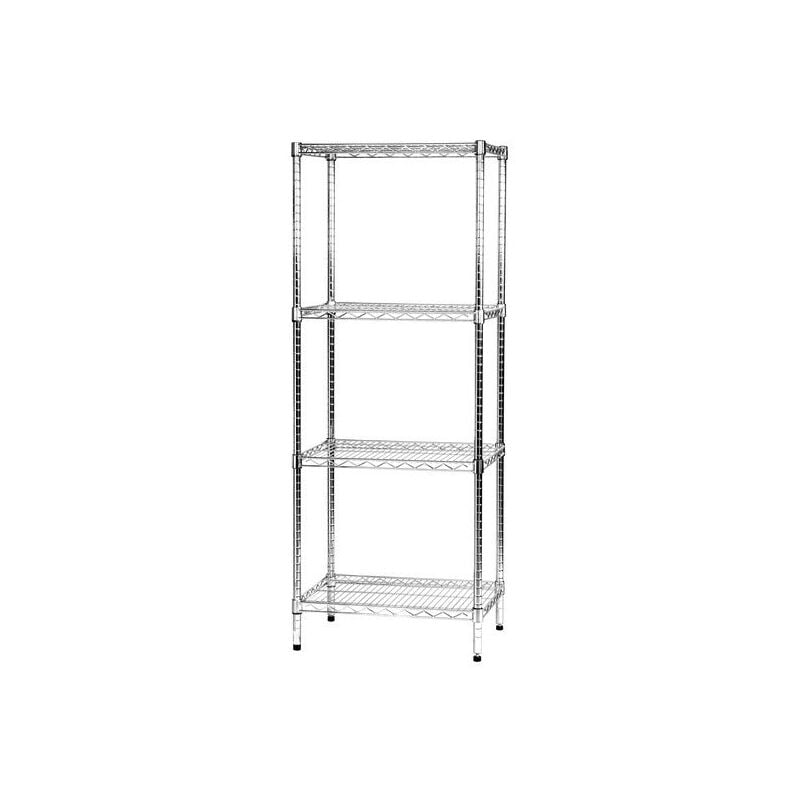 foto del prodotto archimede scaffale quattro ripiani cm 45 x 60 x h.160 linea serena group 4x456016