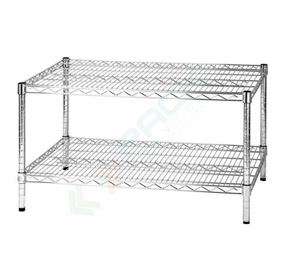 foto del prodotto archimede sistema componibile, scaffale due ripiani, grigio (cromato), 61 x 36 x 50 cm