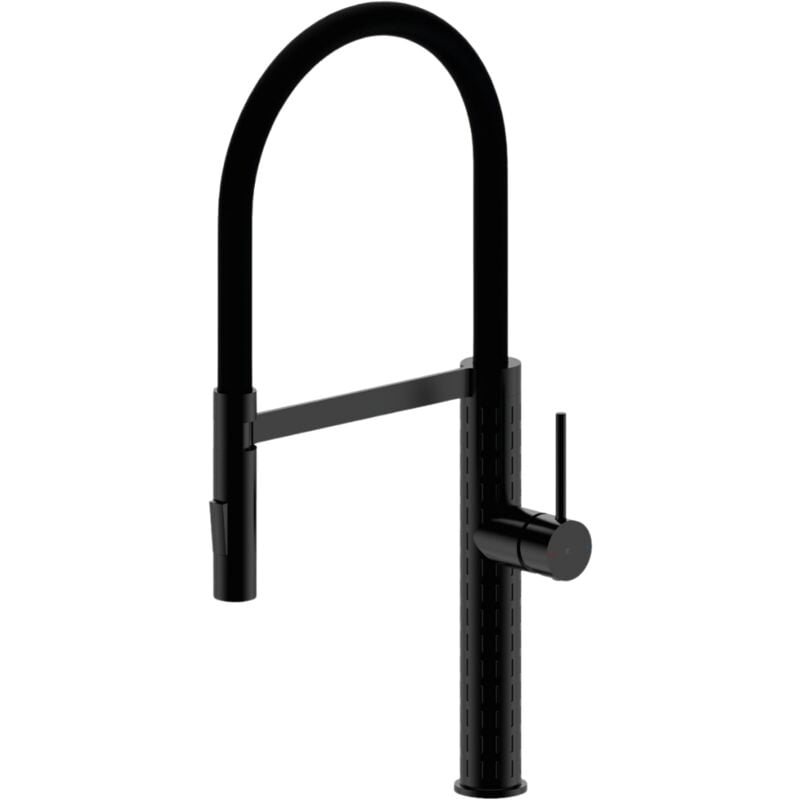 foto del prodotto architek miscelatore monocomando per lavabo con doccetta nero essebagno