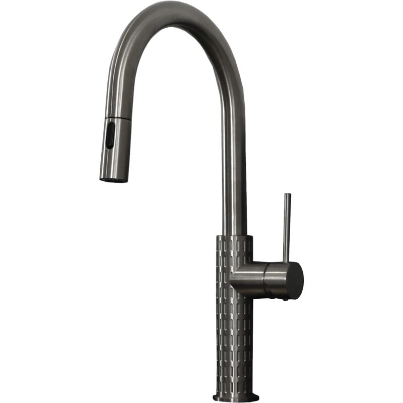 foto del prodotto architek miscelatore per lavello con soffione estraibile rame spazzolato essebagno