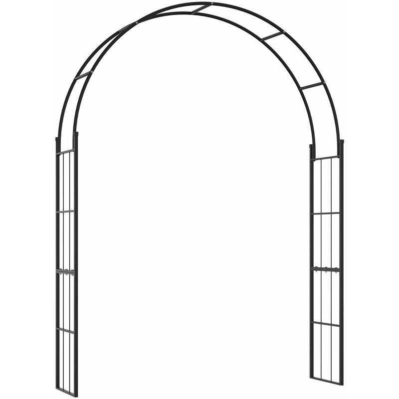 foto del prodotto arco da giardino 153x40x210 cm in metallo nero