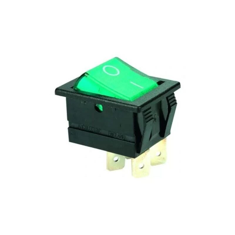 foto del prodotto arcolectric c1553al interruttore luminoso verde on off 2 posizioni 16a 250v