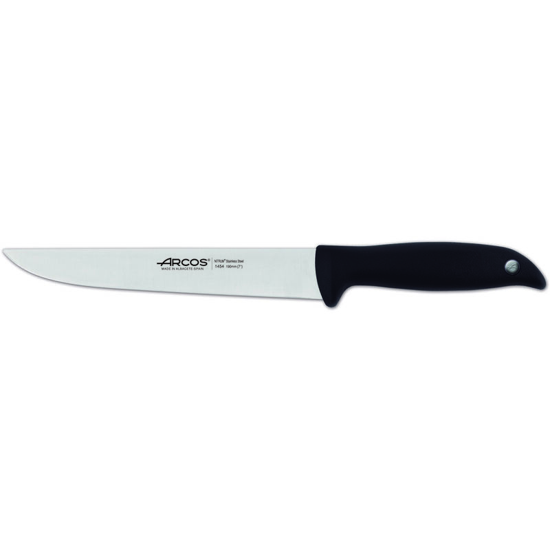 foto del prodotto arcos coltello da cucina minorca 145400 in acciaio inox nitrum e mango polipropilene con lama 19 cm in blister.