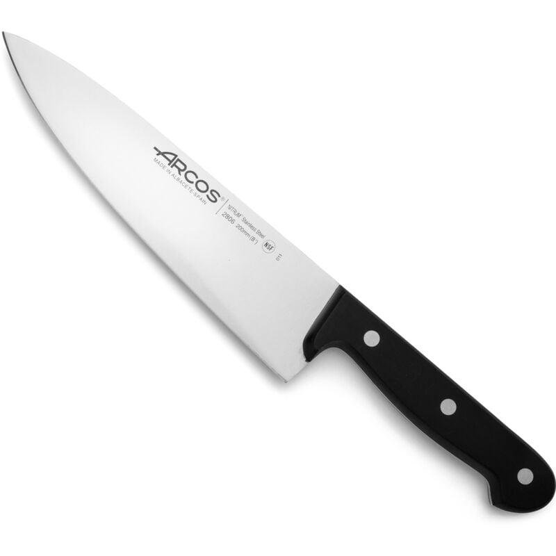 foto del prodotto arcos coltello da cuoco mango universal 280604 nitrum steel, con mango poliossimetilene e 20 cm di lama in valigetta.