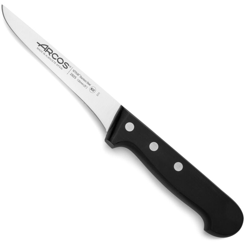 foto del prodotto arcos coltello disosso mango universal universal 282504 nitrum steel, con mango poliossimetilene e 13 cm di lama in valigetta.