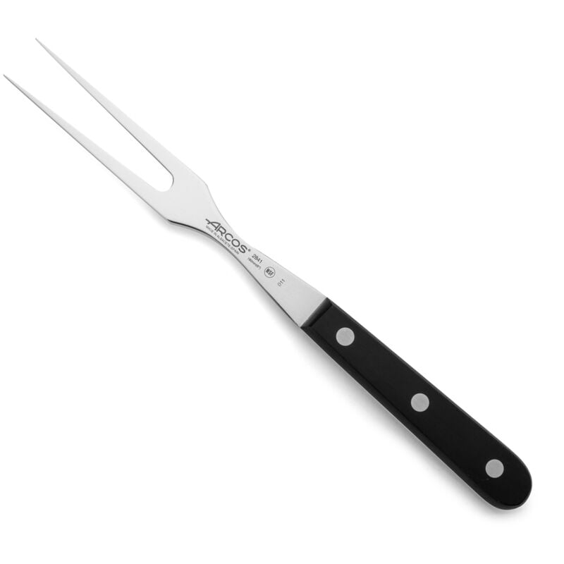 foto del prodotto arcos forcella intaglio mango universal 284100 nitrum steel, con mango poliossimetilene e 16 cm in valigetta