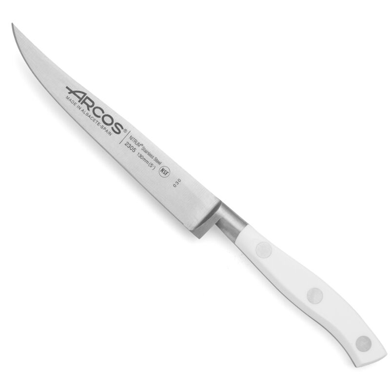 foto del prodotto arcos riviera blanc 230524 nitrum steel coltello in acciaio nitrum, con poliossimetilene e 13 cm lama in caso.