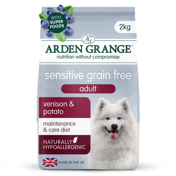 foto del prodotto arden grange hypoallergenic sensitive grain free dog adult all breeds cervo e patate 2 kg 1 ordine scegli lo sconto bzr5 bzr20 200 punti fedelt 