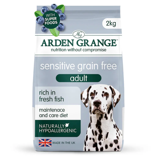 foto del prodotto arden grange hypoallergenic sensitive grain free dog adult all breeds pesce e patate 2 kg 1 ordine scegli lo sconto bzr5 bzr20 200 punti fedelt 