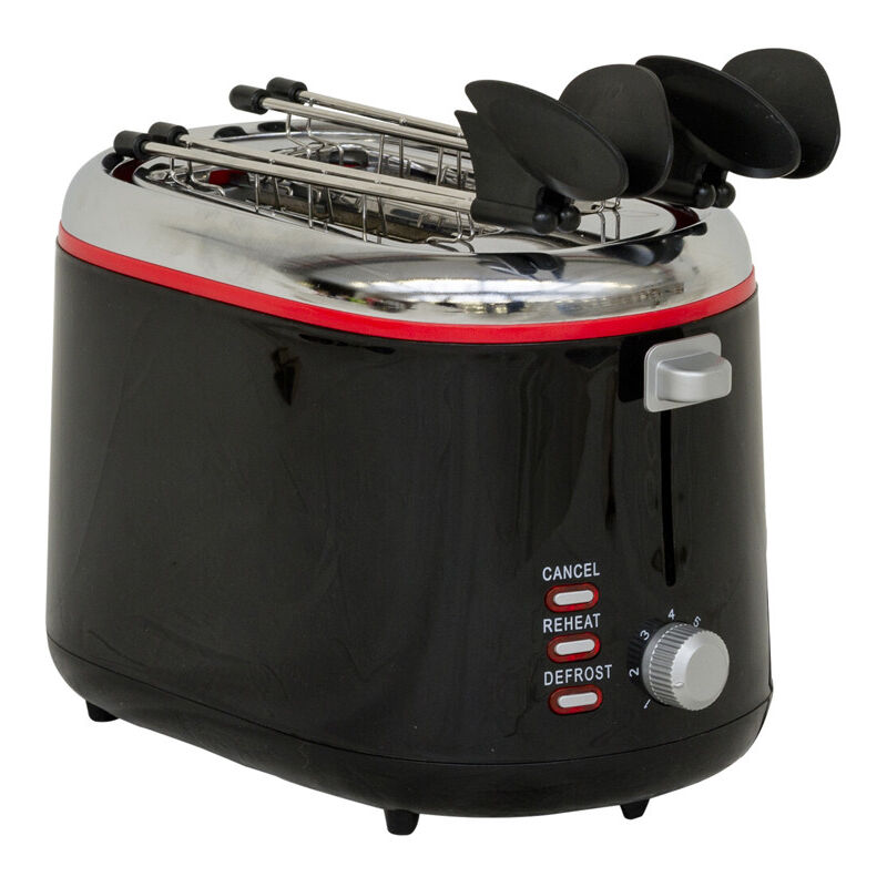 foto del prodotto ardes ar1t25 tostapane 850w 2 fette nero e acciaio inox 7 livelli di doratura