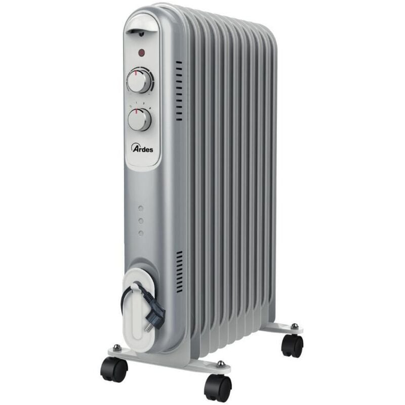 foto del prodotto ardes curvy 11 riscaldatore ambiente elettrico a olio interno nero, grigio, bianco 2500 w