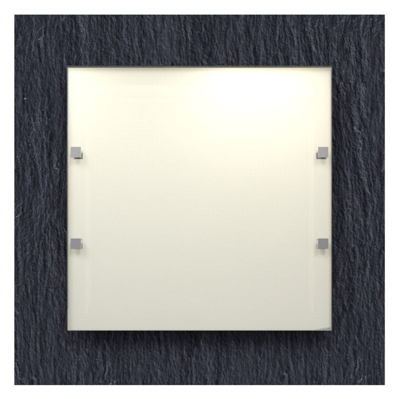 foto del prodotto ardesia plafoniera, 2xe27, max 42w, pietra ardesia, vetro, 40x40cm lumicom