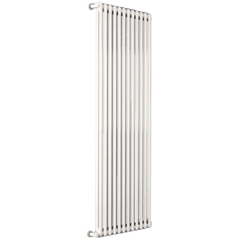 foto del prodotto ardesia radiatore tubolare 2 colonne h.2000 9 elementi colore bianco ral9016 completo di tappo cieco e riduzioni da 1 2 3541700002453