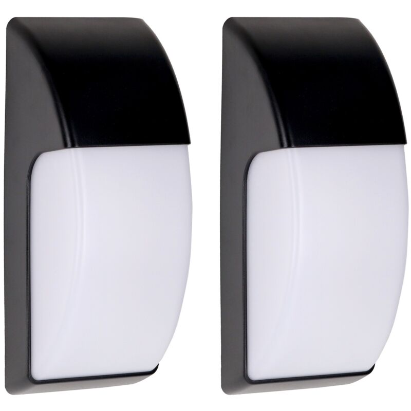 foto del prodotto area 2 uds aplique para exterior ip65 e27 23w negro