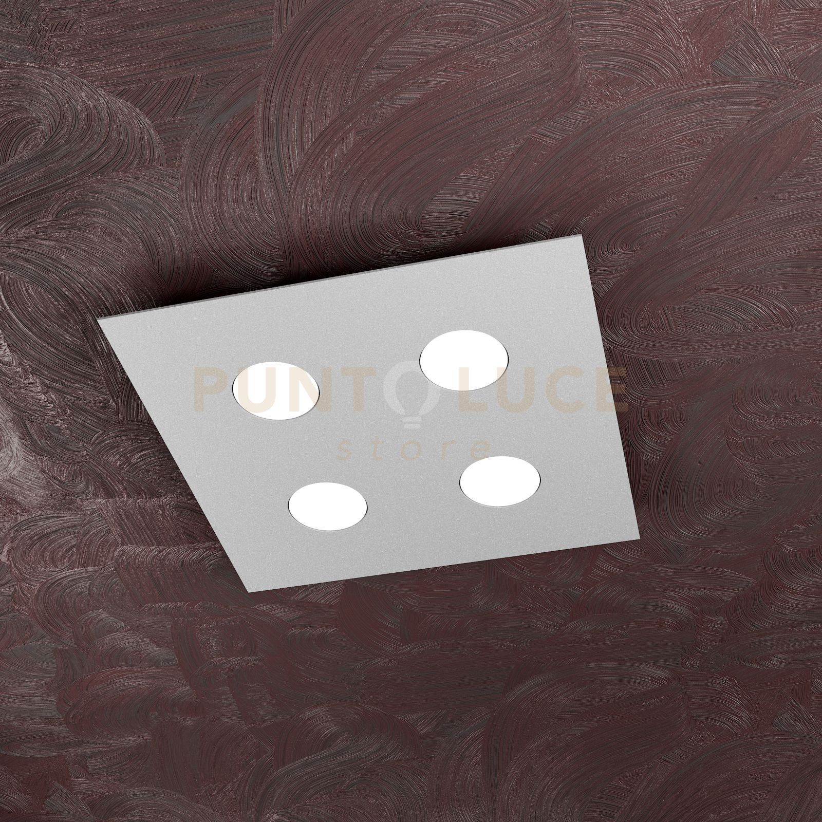 foto del prodotto area plafoniera 4 luci quadra grigio 1127 pl4 gr