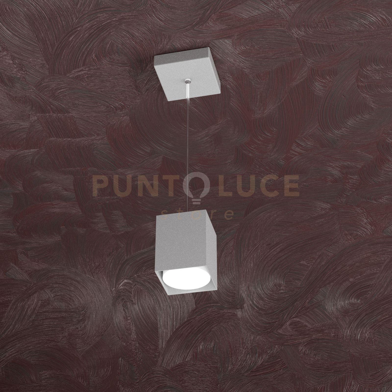 foto del prodotto area sospensione tubo h.10 1 luce grigio 1127-s10-gr