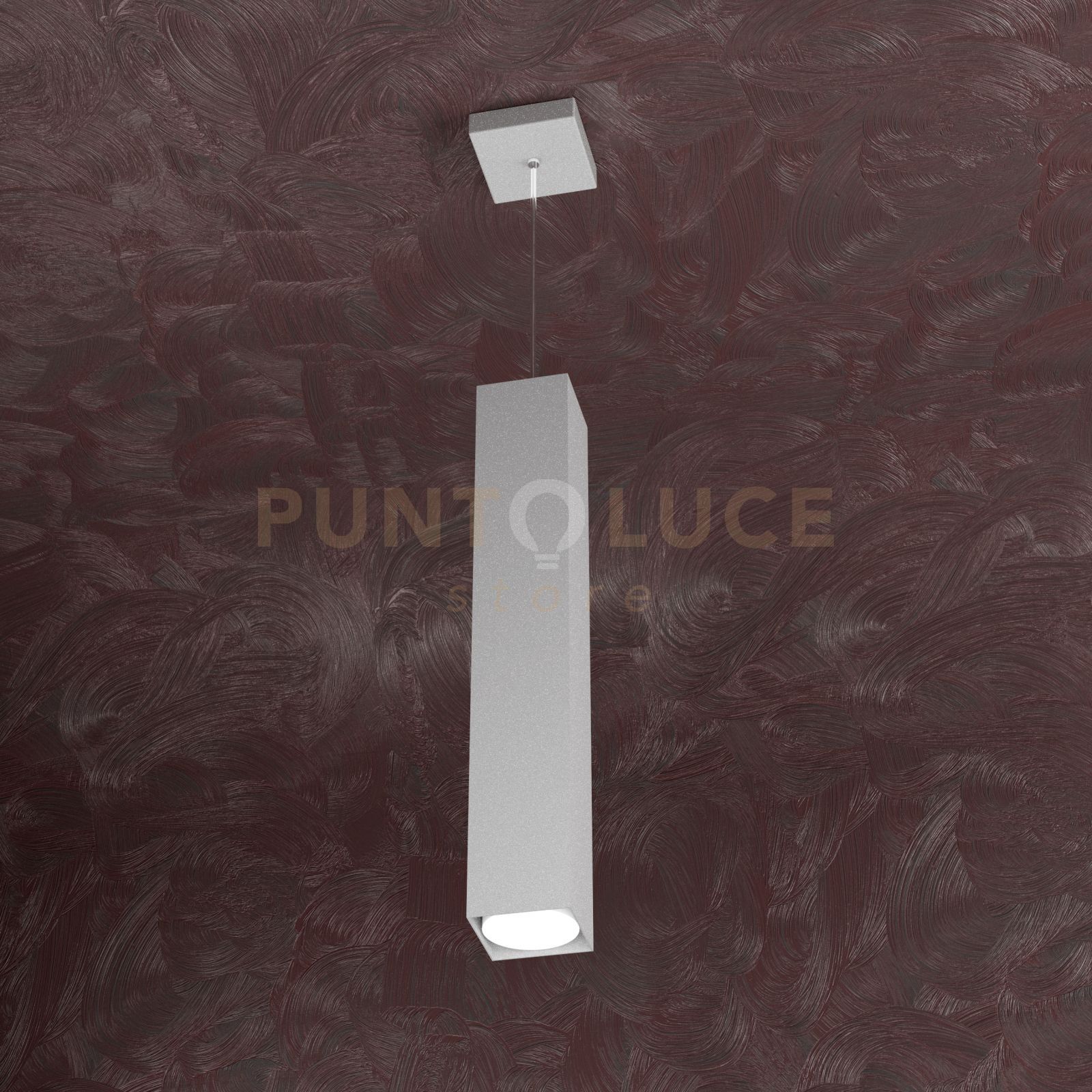 foto del prodotto area sospensione tubo h.50 1 luce grigio 1127 s50 gr