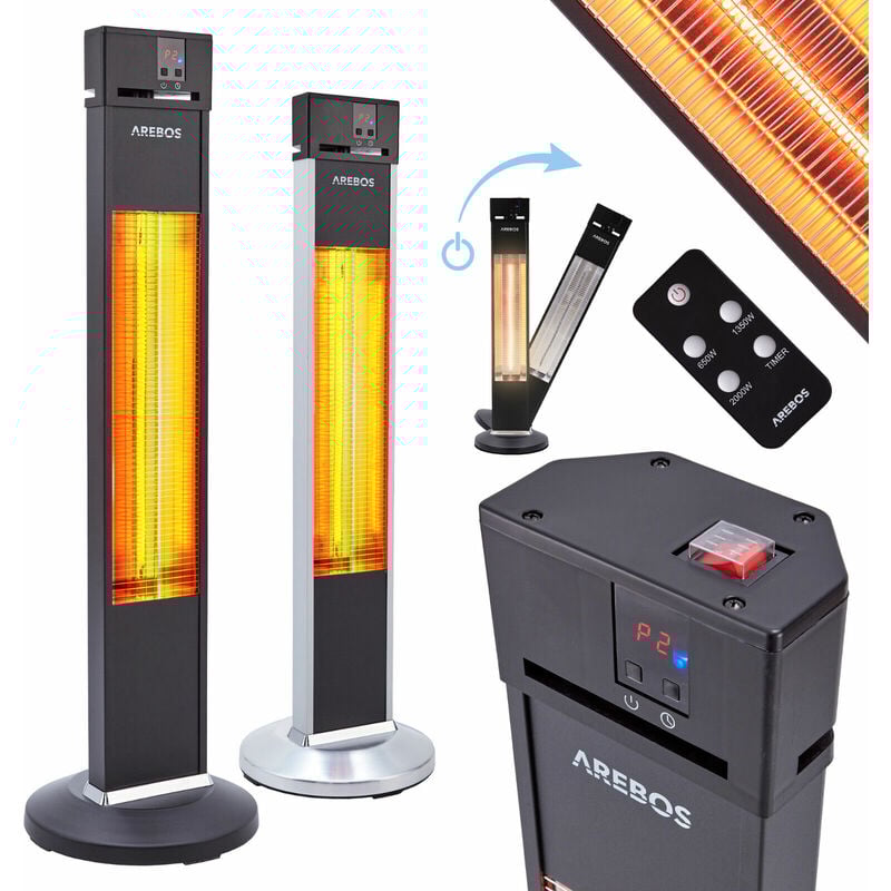 foto del prodotto arebos 2000 w stufa radiante infrarossi radiante per patio con telecomando