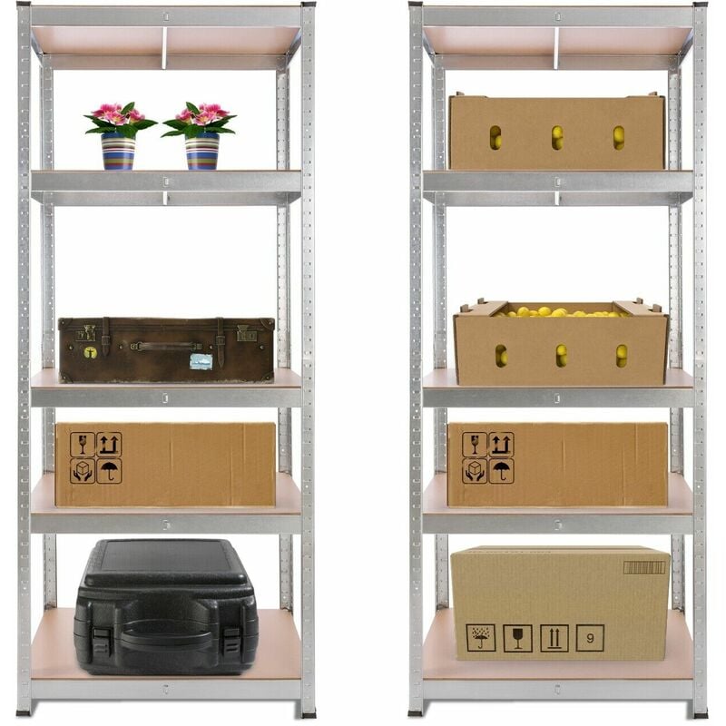 foto del prodotto arebos 2x scaffale resistente scaffalature da officina scaffalature per cantina