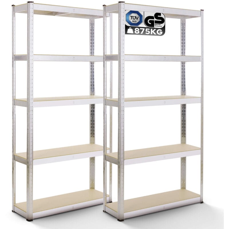 foto del prodotto arebos 2x scaffale resistente scaffalature da officina scaffalature per cantina t v