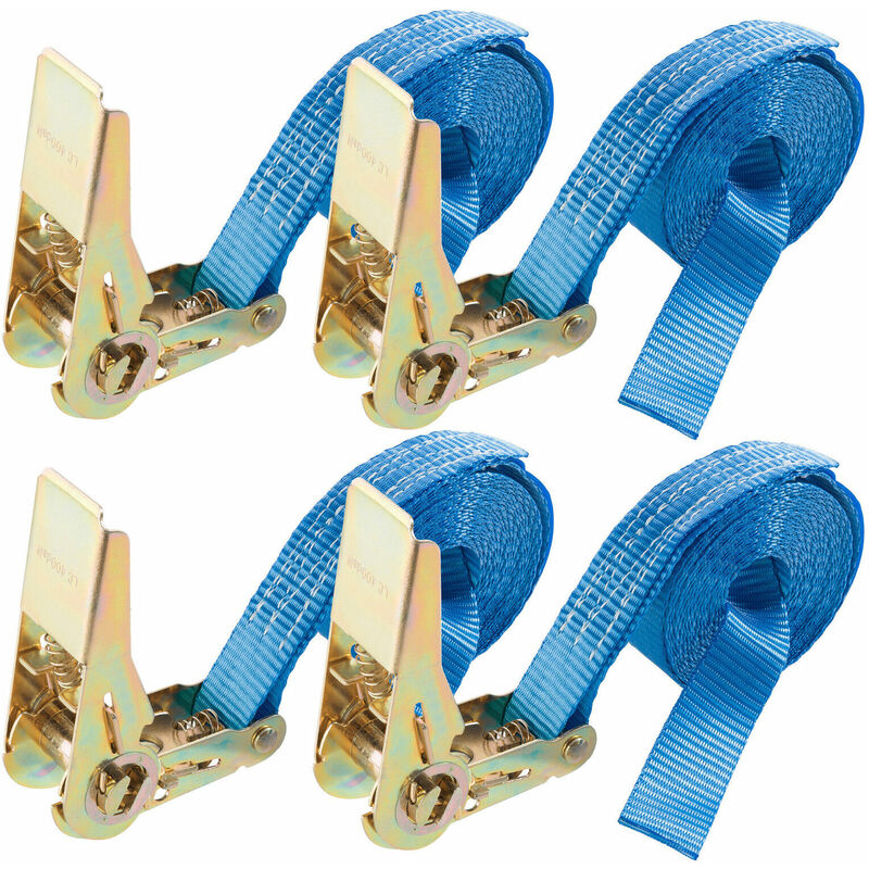 foto del prodotto arebos 4 x cinghia di tensionamento cinghia di sicurezza 4 m x 25 mm 800 dan