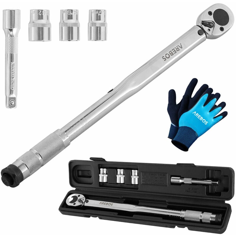 foto del prodotto arebos 6pcs 1 2 chiave dinamometrica a cricchetto 40 210nm dadi a bussola