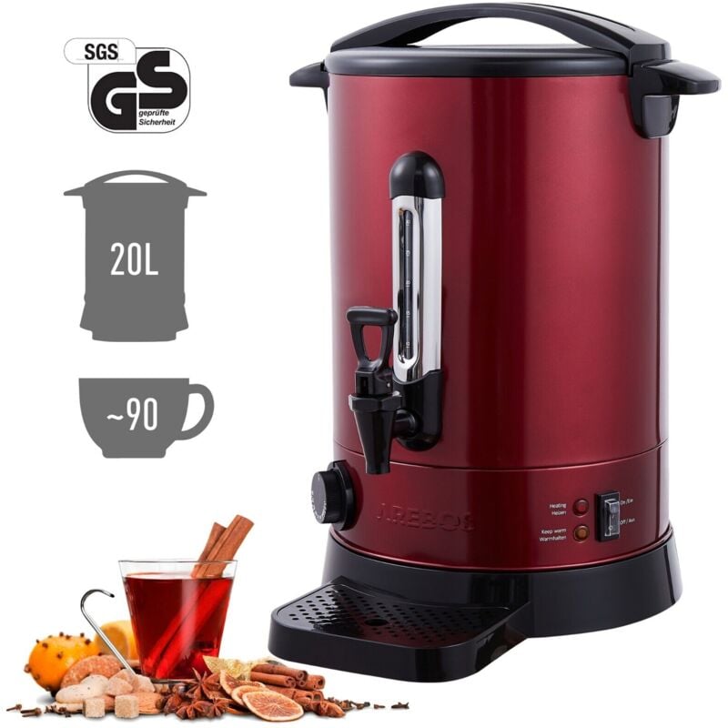 foto del prodotto arebos acqua calda t caff dispenser 20 l scaldabagno distributore bevande calde 1650w