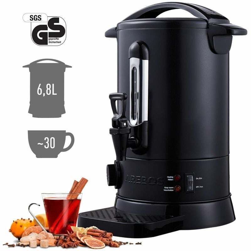 foto del prodotto arebos acqua calda t caff dispenser 6,8 l scaldabagno distributore bevande calde 950w