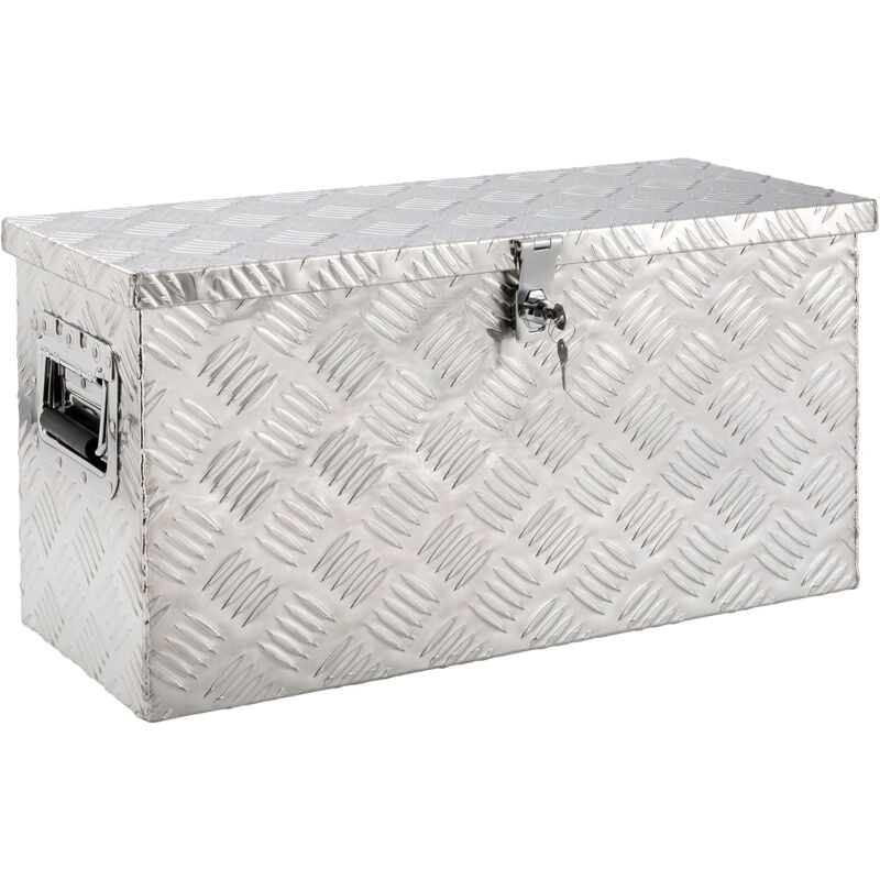 foto del prodotto arebos cassa in alluminio capacit 40 litri cassetta degli attrezzi multiuso truckbox