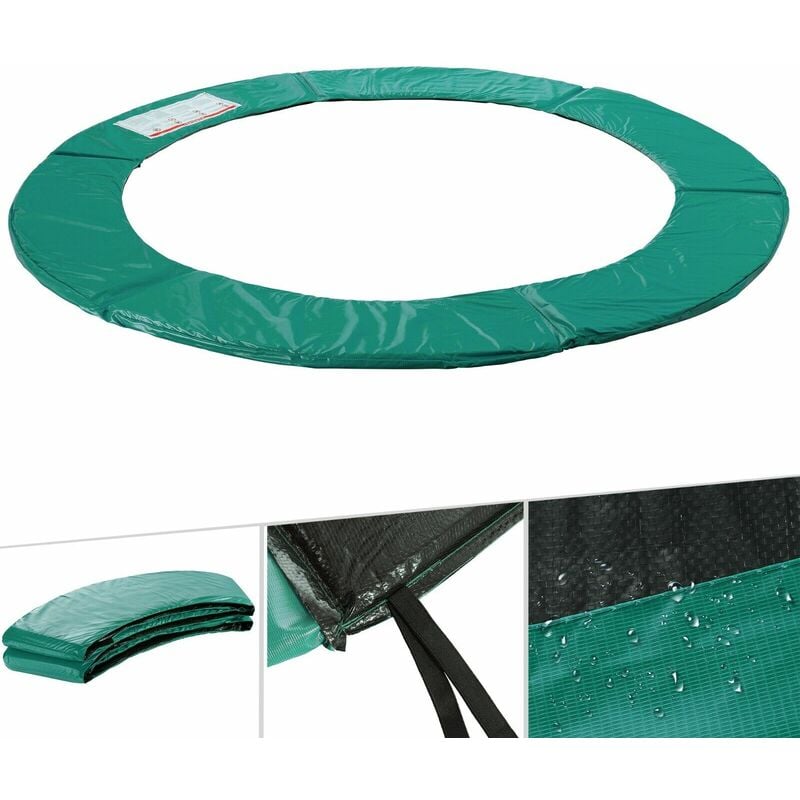 foto del prodotto arebos copertura bordo di protezione per trampolino 457 cm verde