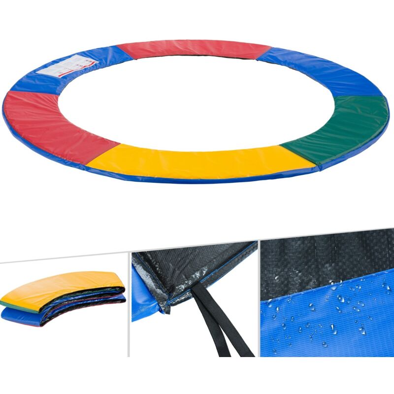 foto del prodotto arebos copertura bordo di protezione per trampolino elastico molla 396 cm multicolore