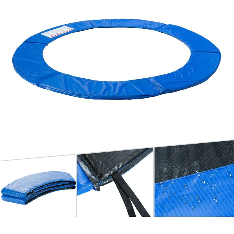 foto del prodotto arebos copertura bordo di protezione per trampolino elastico molla 427 cm blu