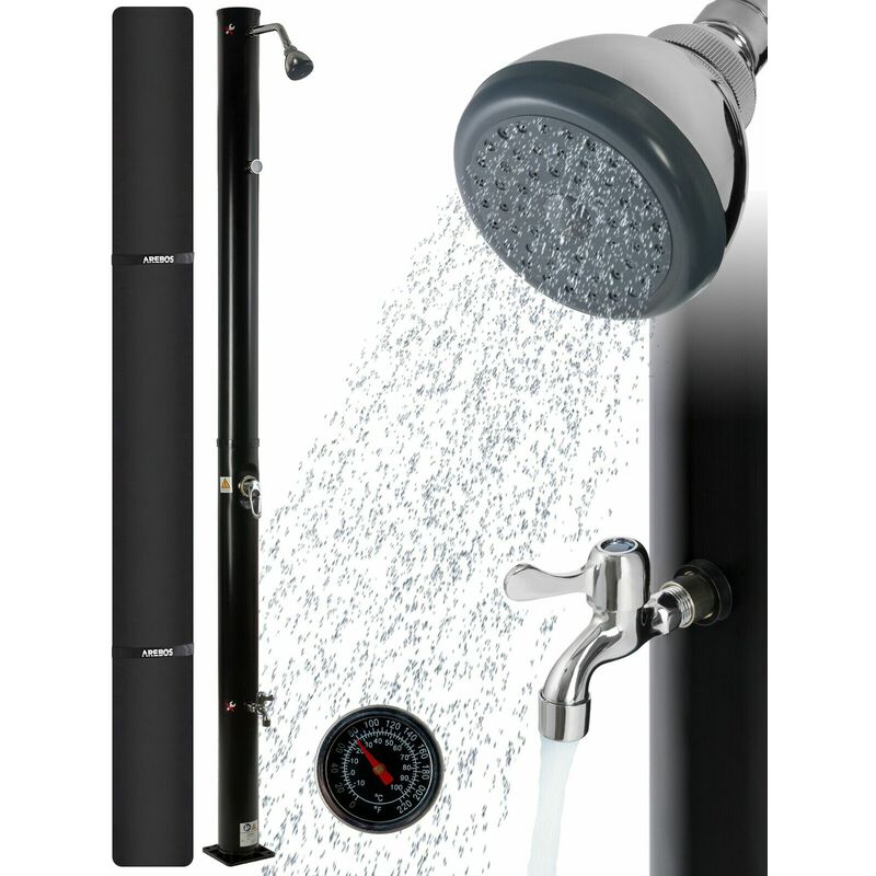 foto del prodotto arebos doccia solare doccia giardino doccia piscina esterna con termometro 20 l incl. copertina