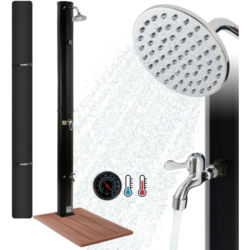 foto del prodotto arebos ducha solar 35l ducha de jard n ducha de piscina con elemento de suelo incl. copertina